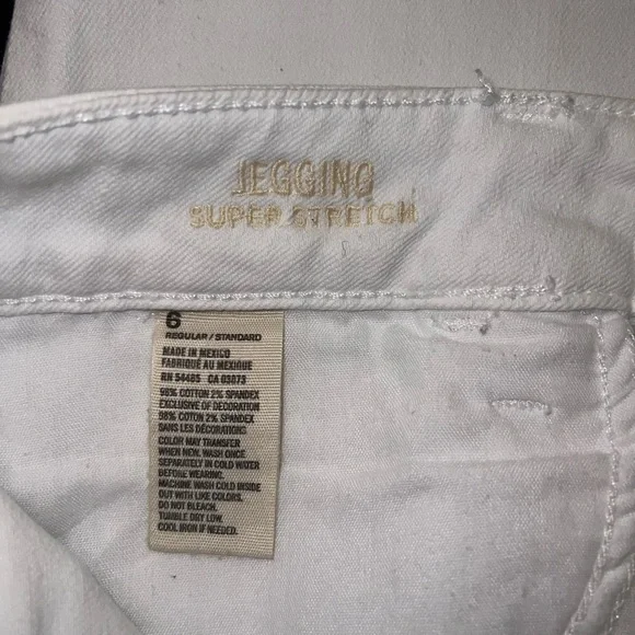 American Eagle Outfitters White Skinny Jean US 6 - Picture 5 of 6